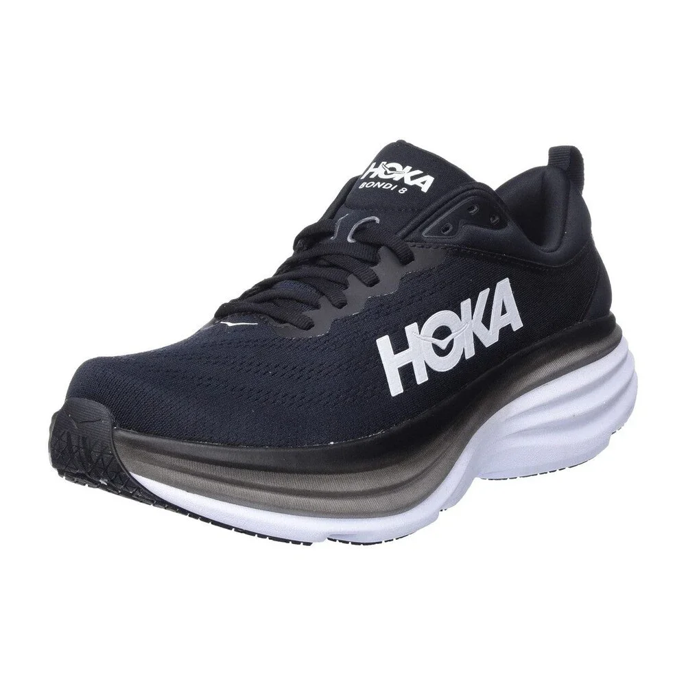 Hoka Men's Bondi 8 Black/White 1123202-BWHT